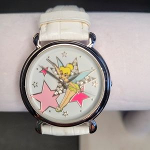 Authentic Parks Disney Tinker Bell Watch Genuine Leather Band.